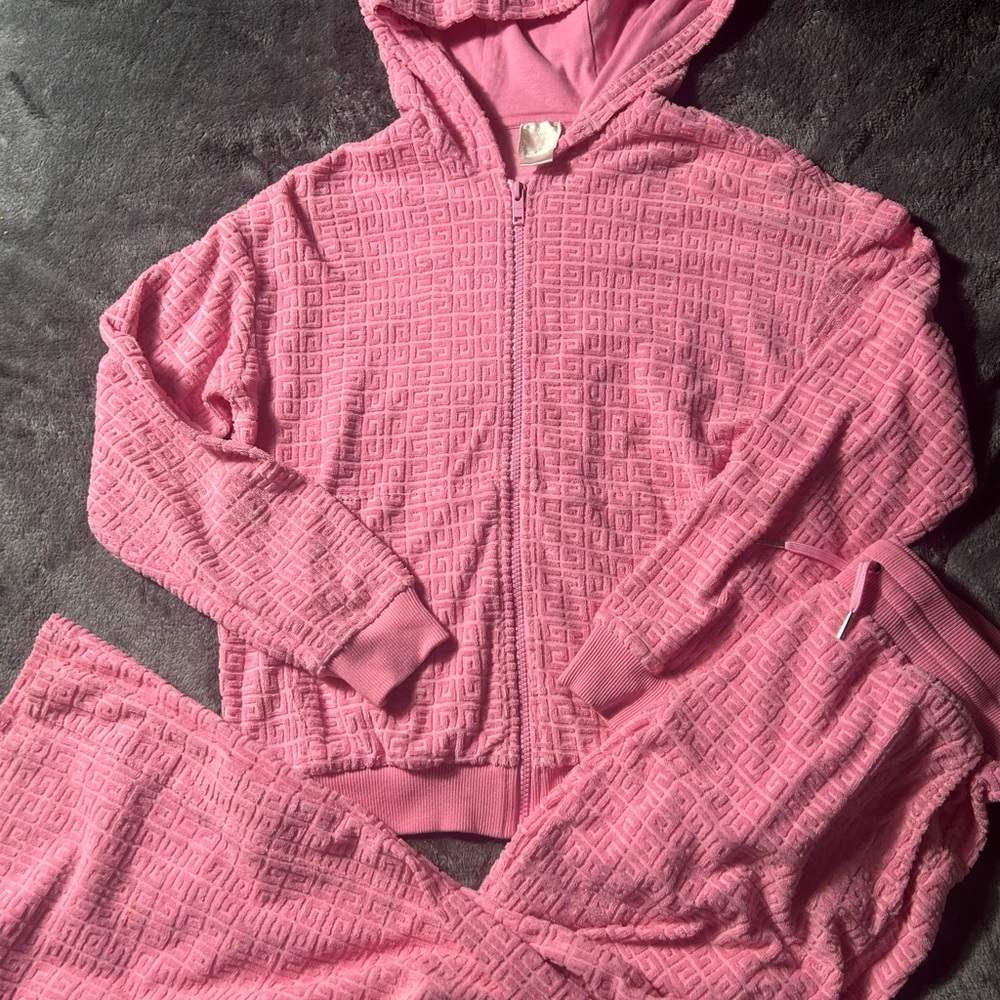 Givenchy Pink Textured Loungewear Set